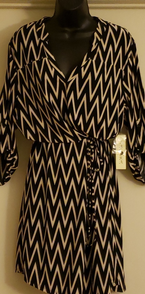 Black and Tan Chevron Dress9